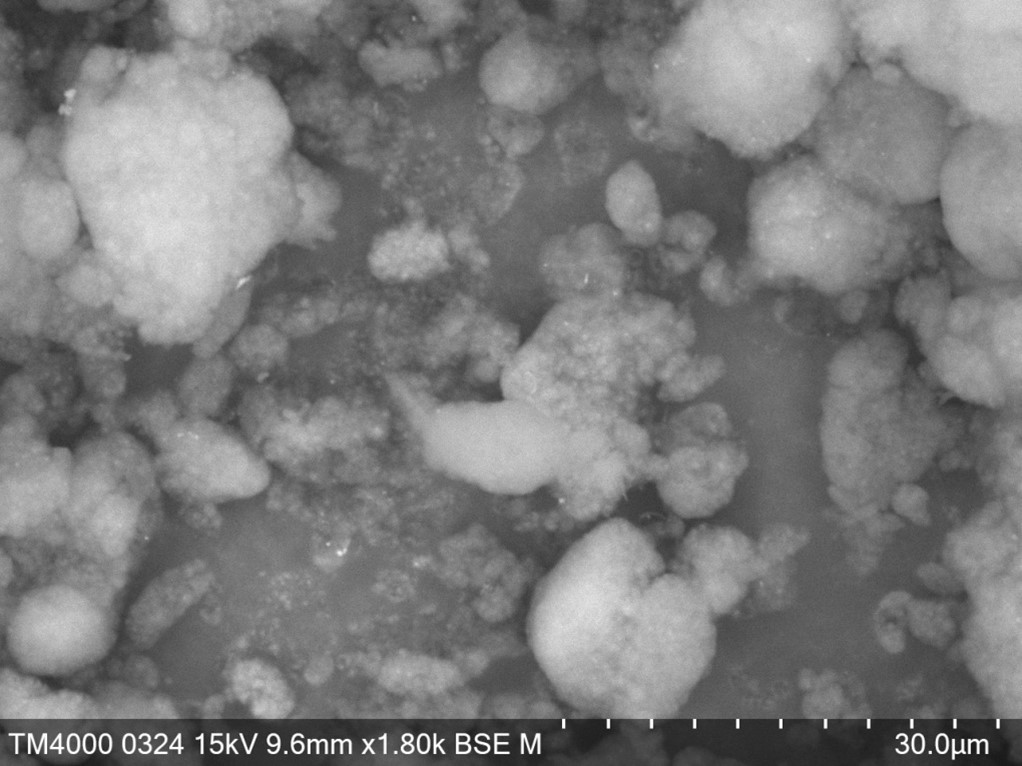 Изображение агломератов углеродных нанотрубок, заполненных нитратом калия